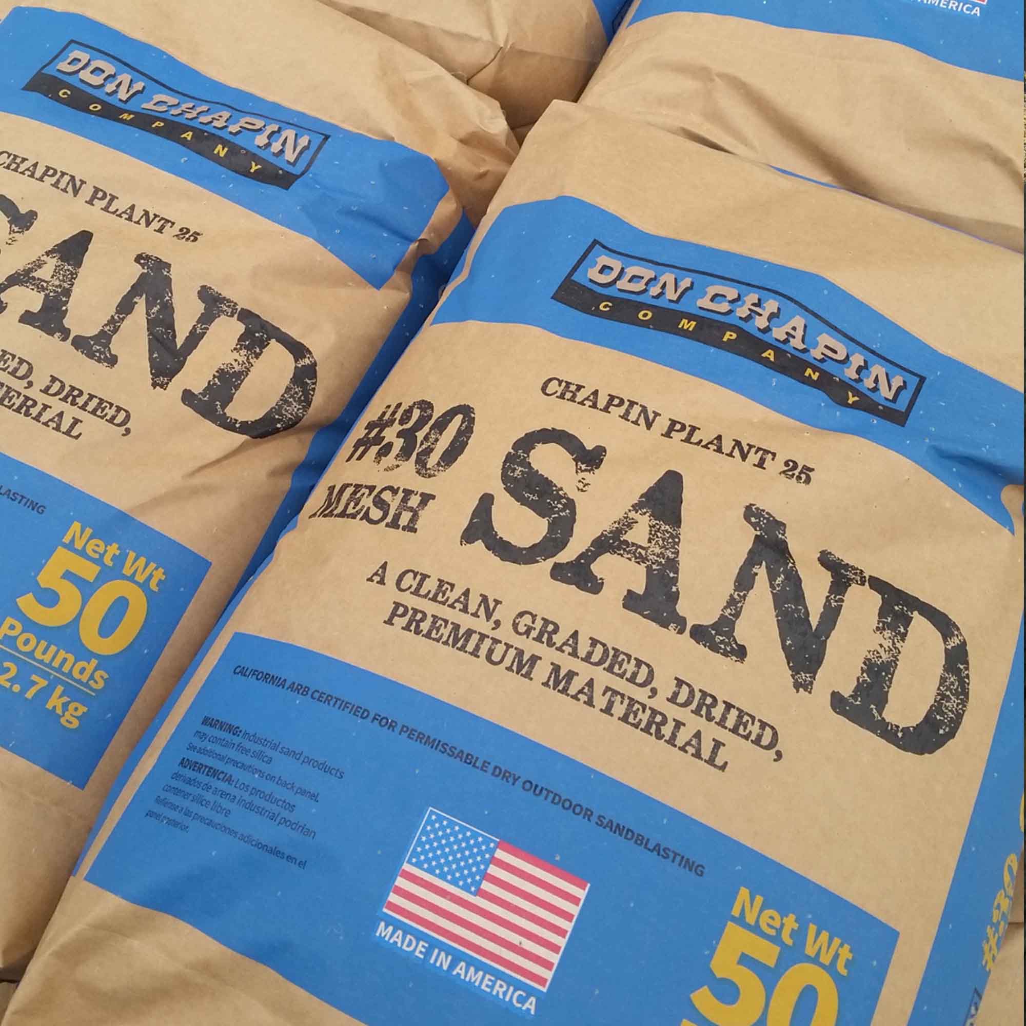 Don Chapin 50 pound sand bags in Monterey county